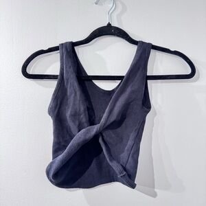 Urban Outfitters Black Twist Front Crop Top